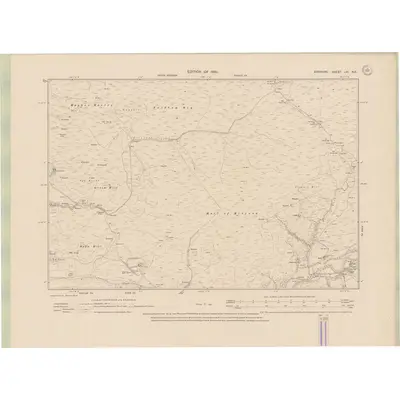1907 Map of Ayrshire Sheet LVI.NE, 1910 Print