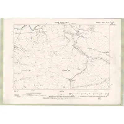 1894 Map of Ayrshire Sheet LVI.NW, 1896 Print