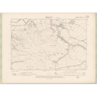 1907 Map of Ayrshire Sheet LVI.NW, 1910 Print