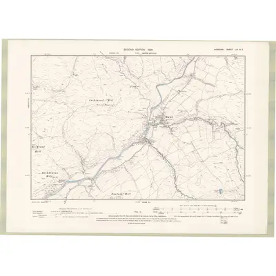 1894 Map of Ayrshire Sheet LVI.SE, 1896 Print