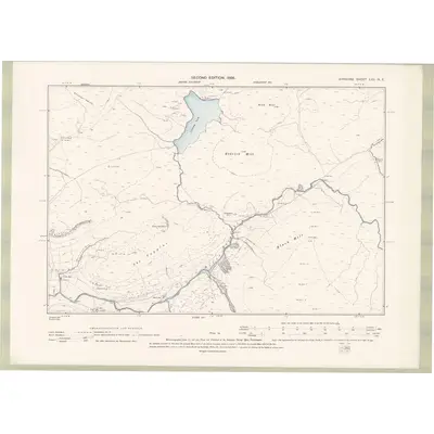 1894 Map of Ayrshire Sheet LVII.NE, 1896 Print
