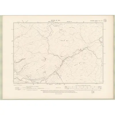 1907 Map of Ayrshire Sheet LVII.NE, 1910 Print