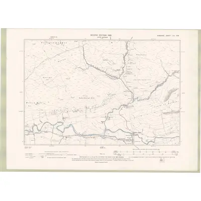 1894 Map of Ayrshire Sheet LVII.NW, 1896 Print