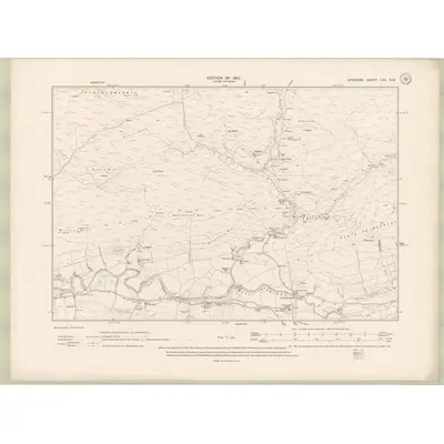 1908 Map of Ayrshire Sheet LVII.NW, 1910 Print