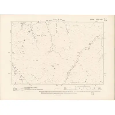 1907 Map of Ayrshire Sheet LVII.SE, 1910 Print