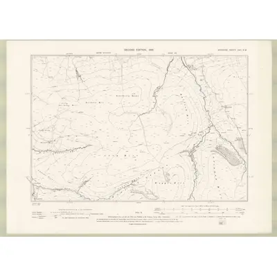 1894 Map of Ayrshire Sheet LVII.SW, 1896 Print