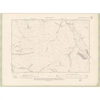 1907 Map of Ayrshire Sheet LVII.SW, 1910 Print