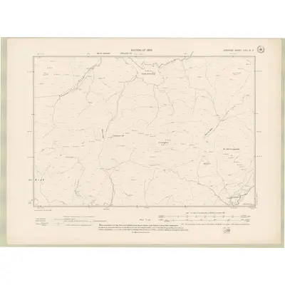 1907 Map of Ayrshire Sheet LVIII.NE, 1909 Print