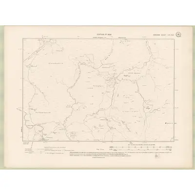 1908 Map of Ayrshire Sheet LVIII.NW, 1909 Print