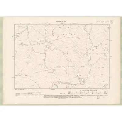 1908 Map of Ayrshire Sheet LVIII.SW, 1909 Print