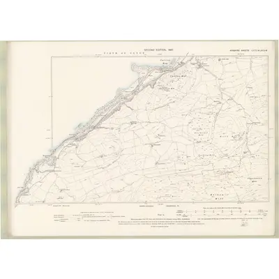 1894 Map of Ayrshire Sheet LX.SE & LXI.SW, 1897 Print