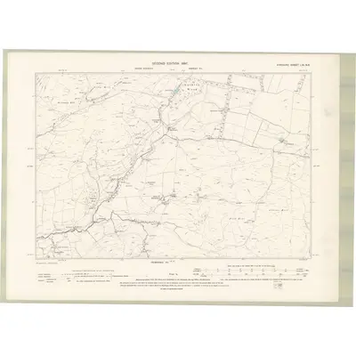 1894 Map of Ayrshire Sheet LXI.NE, 1897 Print