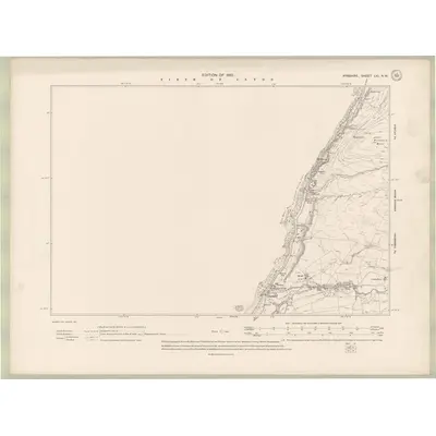 1907 Map of Ayrshire Sheet LXI.NW, 1910 Print