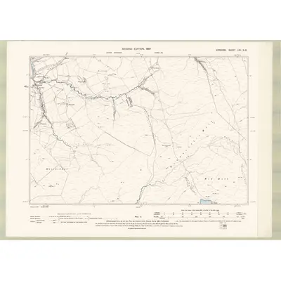 1894 Map of Ayrshire Sheet LXII.NE, 1897 Print