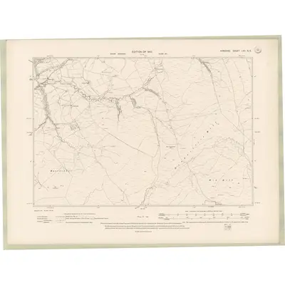 1907 Map of Ayrshire Sheet LXII.NE, 1910 Print