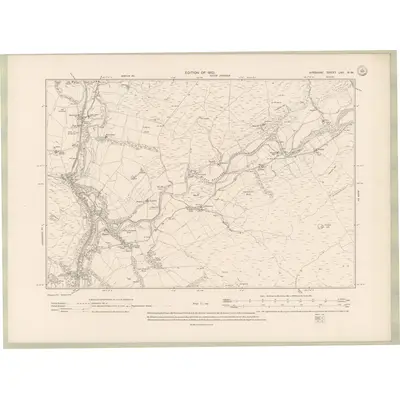 1907 Map of Ayrshire Sheet LXII.NW, 1910 Print