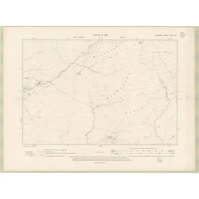 1907 Map of Ayrshire Sheet LXII.SE, 1910 Print