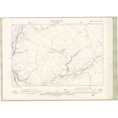 1907 Map of Ayrshire Sheet LXII.SW, 1910 Print