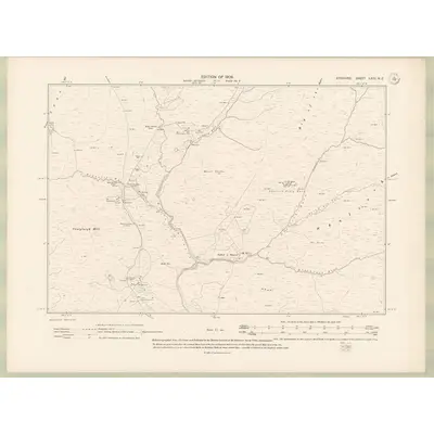 1907 Map of Ayrshire Sheet LXIII.NE, 1909 Print