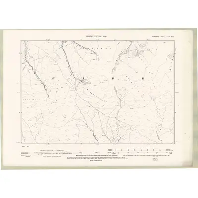 1894 Map of Ayrshire Sheet LXIII.NW, 1896 Print