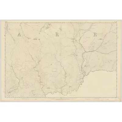 1856 Map of Ayrshire, Sheet LXIII, 1858 Print