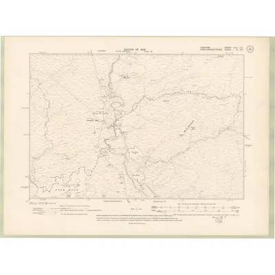 1907 Map of Ayrshire Sheet LXIII.SE, 1909 Print