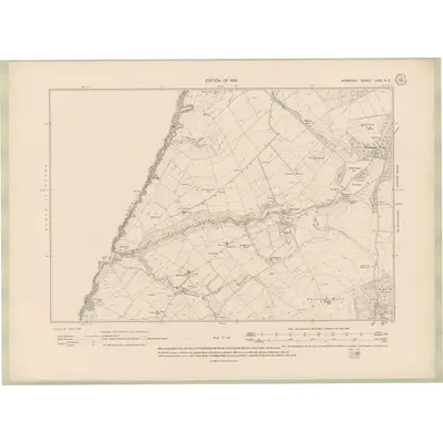 1907 Map of Ayrshire Sheet LXIX.NE, 1910 Print
