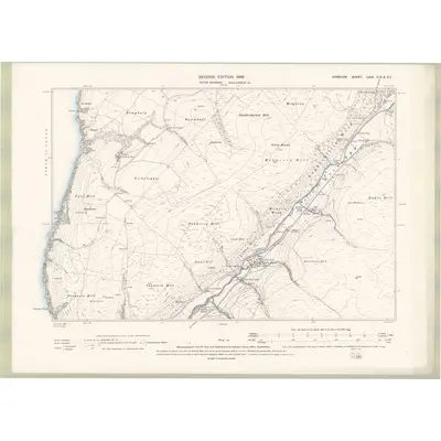 1894 Map of Ayrshire Sheet LXIX.SW & SE, 1896 Print