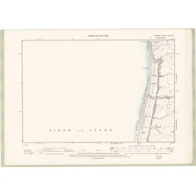 1894 Map of Ayrshire Sheet LXV.NE, 1898 Print