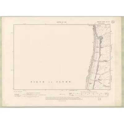 1907 Map of Ayrshire Sheet LXV.NE, 1910 Print