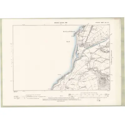 1894 Map of Ayrshire Sheet LXV.SE, 1896 Print