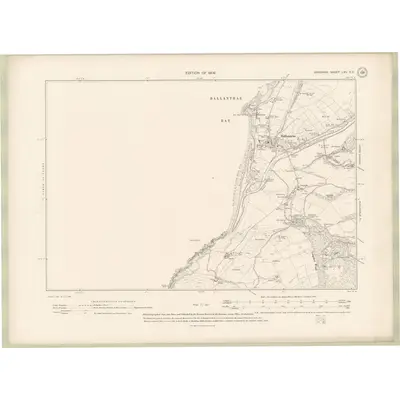 1907 Map of Ayrshire Sheet LXV.SE, 1909 Print