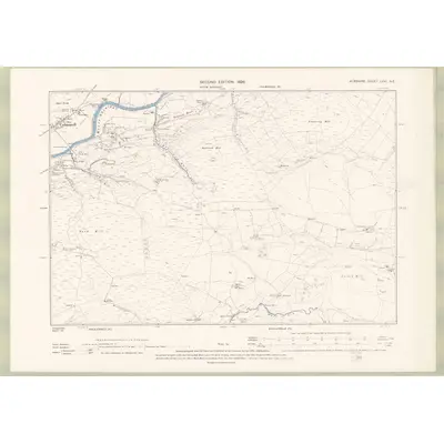 1894 Map of Ayrshire Sheet LXVI.NE, 1896 Print
