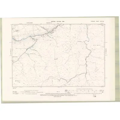 1894 Map of Ayrshire Sheet LXVI.SE, 1896 Print