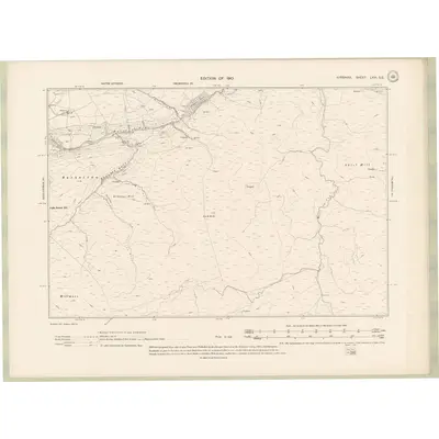 1907 Map of Ayrshire Sheet LXVI.SE, 1910 Print