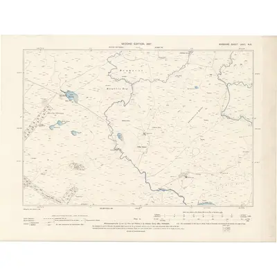 1894 Map of Ayrshire Sheet LXVII.NE, 1897 Print