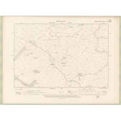 1907 Map of Ayrshire Sheet LXVII.NE, 1910 Print