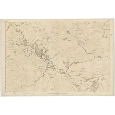 1856 Map of Ayrshire, Sheet LXVII, 1857 Print