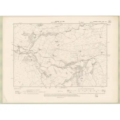 1907 Map of Ayrshire Sheet LXVII.SE, 1910 Print