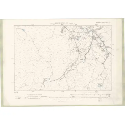 1894 Map of Ayrshire Sheet LXVII.SW, 1896 Print