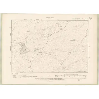 1907 Map of Ayrshire Sheet LXVIII.NW, 1909 Print