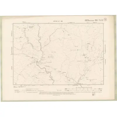 1907 Map of Ayrshire Sheet LXVIII.SW, 1910 Print