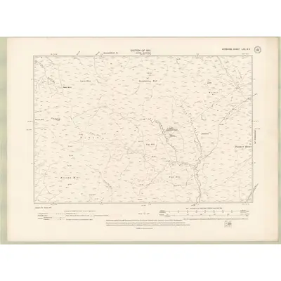 1907 Map of Ayrshire Sheet LXX.NE, 1910 Print