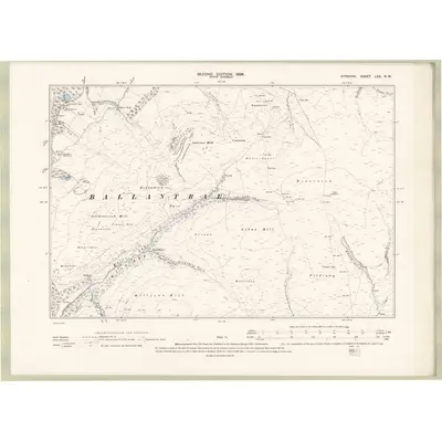 1894 Map of Ayrshire Sheet LXX.NW, 1896 Print