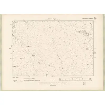 1907 Map of Ayrshire Sheet LXX.SW, 1910 Print