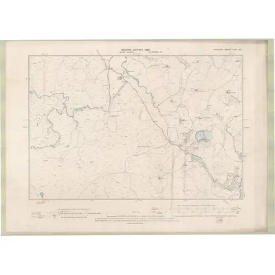 1894 Map of Ayrshire Sheet LXXI.NE, 1896 Print