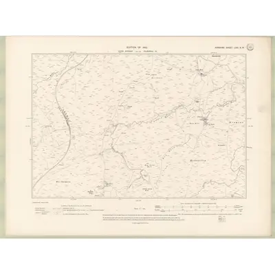 1907 Map of Ayrshire Sheet LXXI.NW, 1910 Print