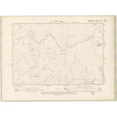 1907 Map of Ayrshire Sheet LXXI.SE, 1909 Print