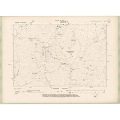 1907 Map of Ayrshire Sheet LXXII.SW, 1909 Print