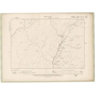 1907 Map of Ayrshire Sheet LXXIV.NE, 1909 Print